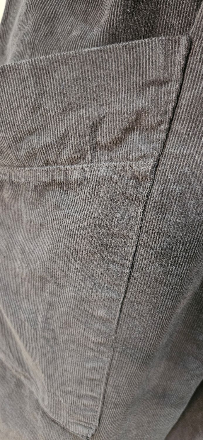 Needle Cord Tulip-Hem Trousers – Chocolate