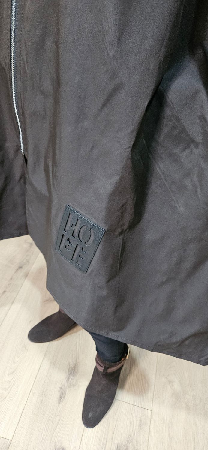 Waterproof Hooded Swing Coat – Chocolate