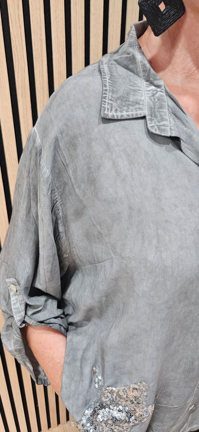 Sequin Star Oversized Shirt