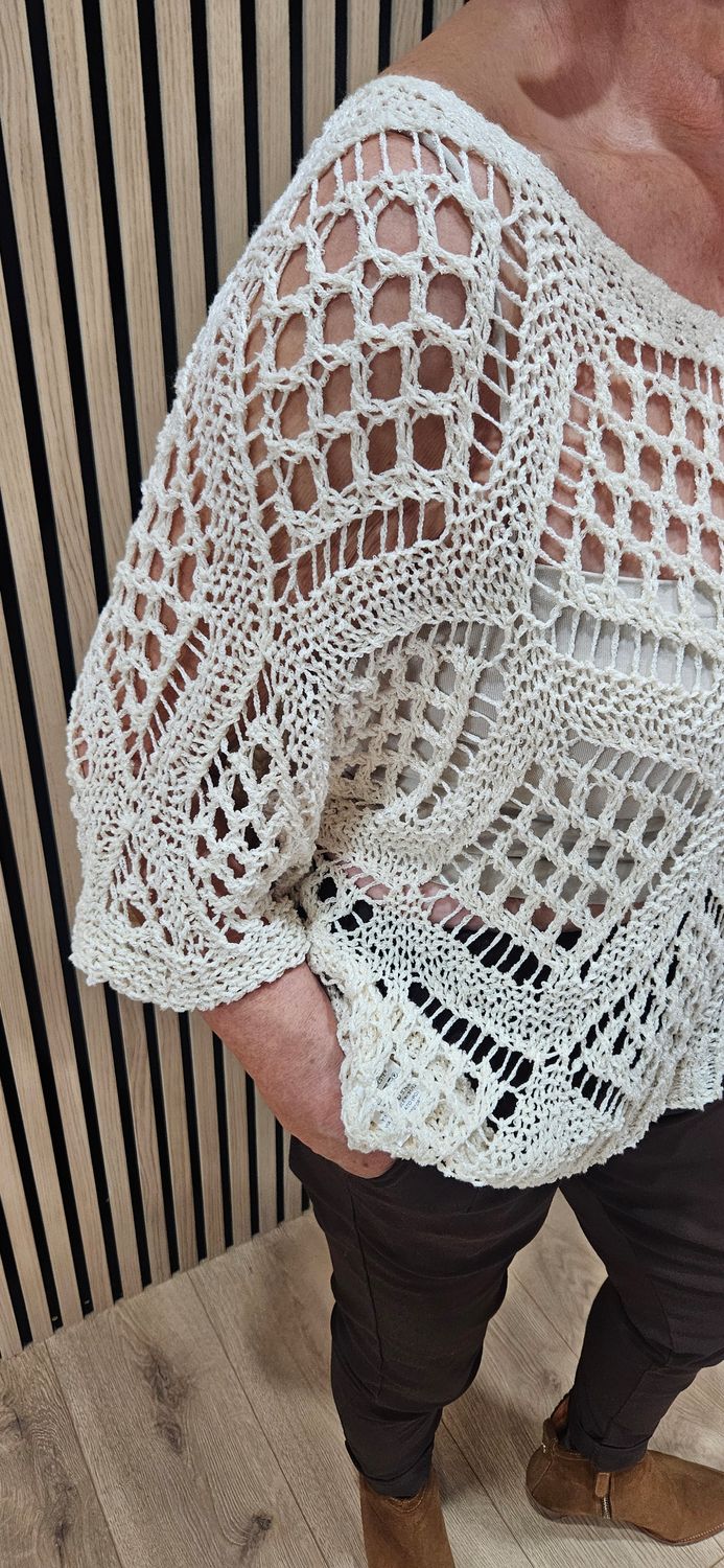 Open-Knit Crochet Top