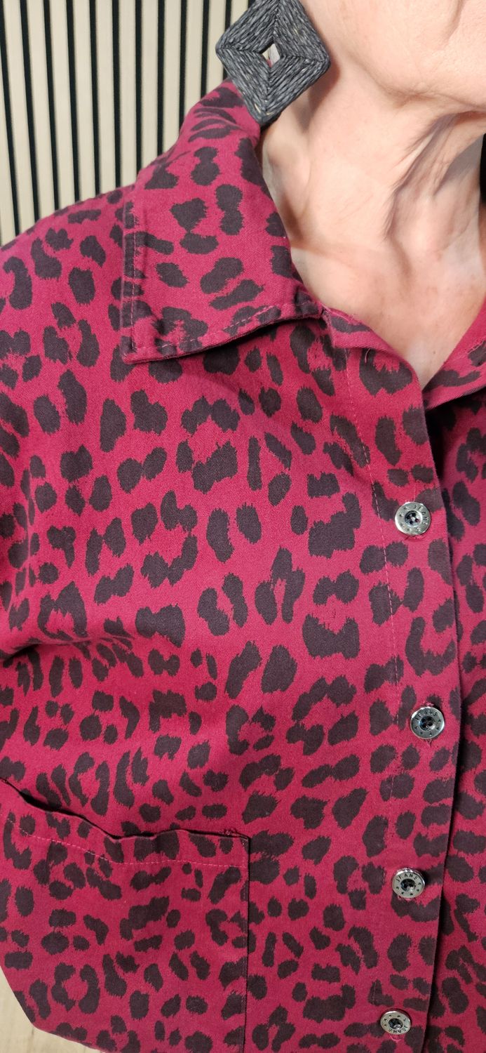 Leopard Print Shirt Jacket