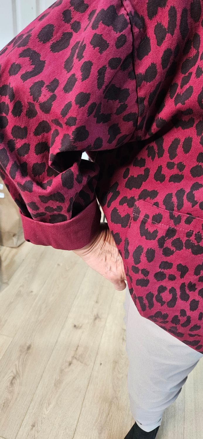 Leopard Print Shirt Jacket
