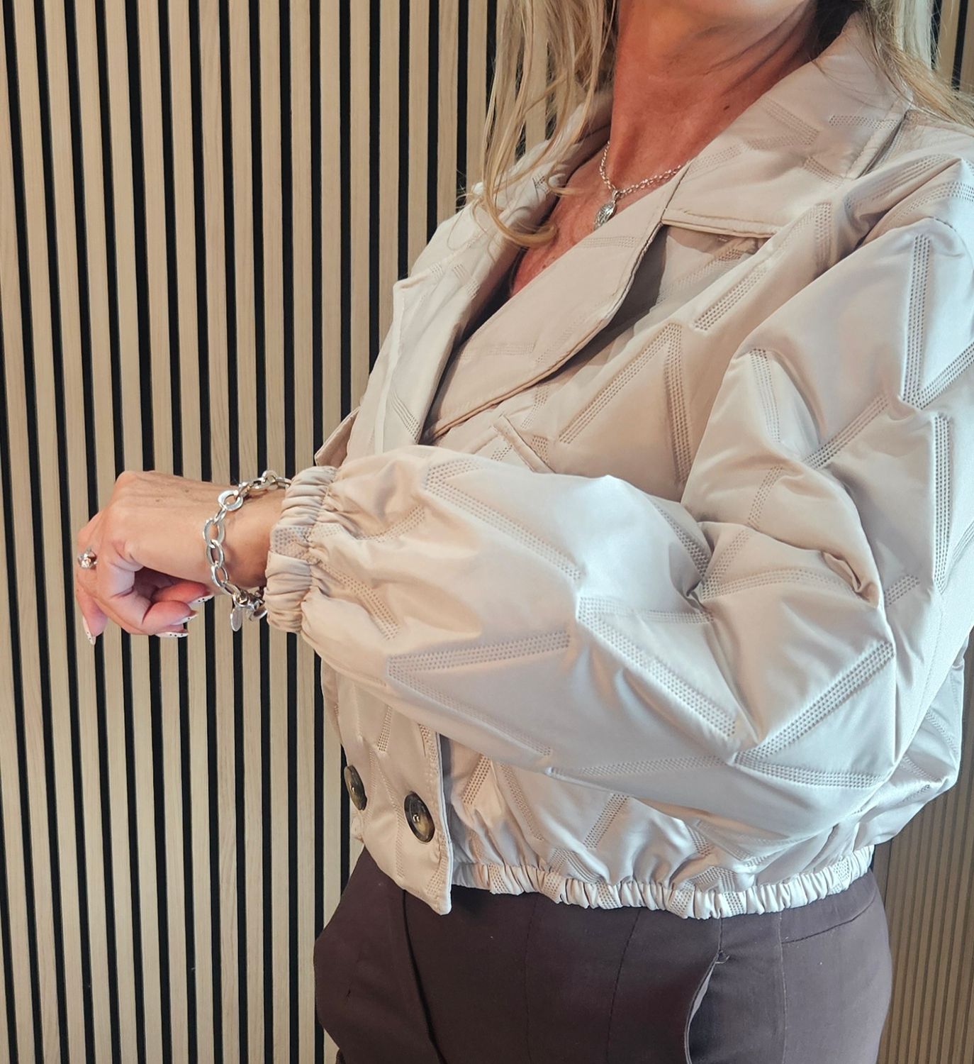 Cropped Double-Breasted Jacket
