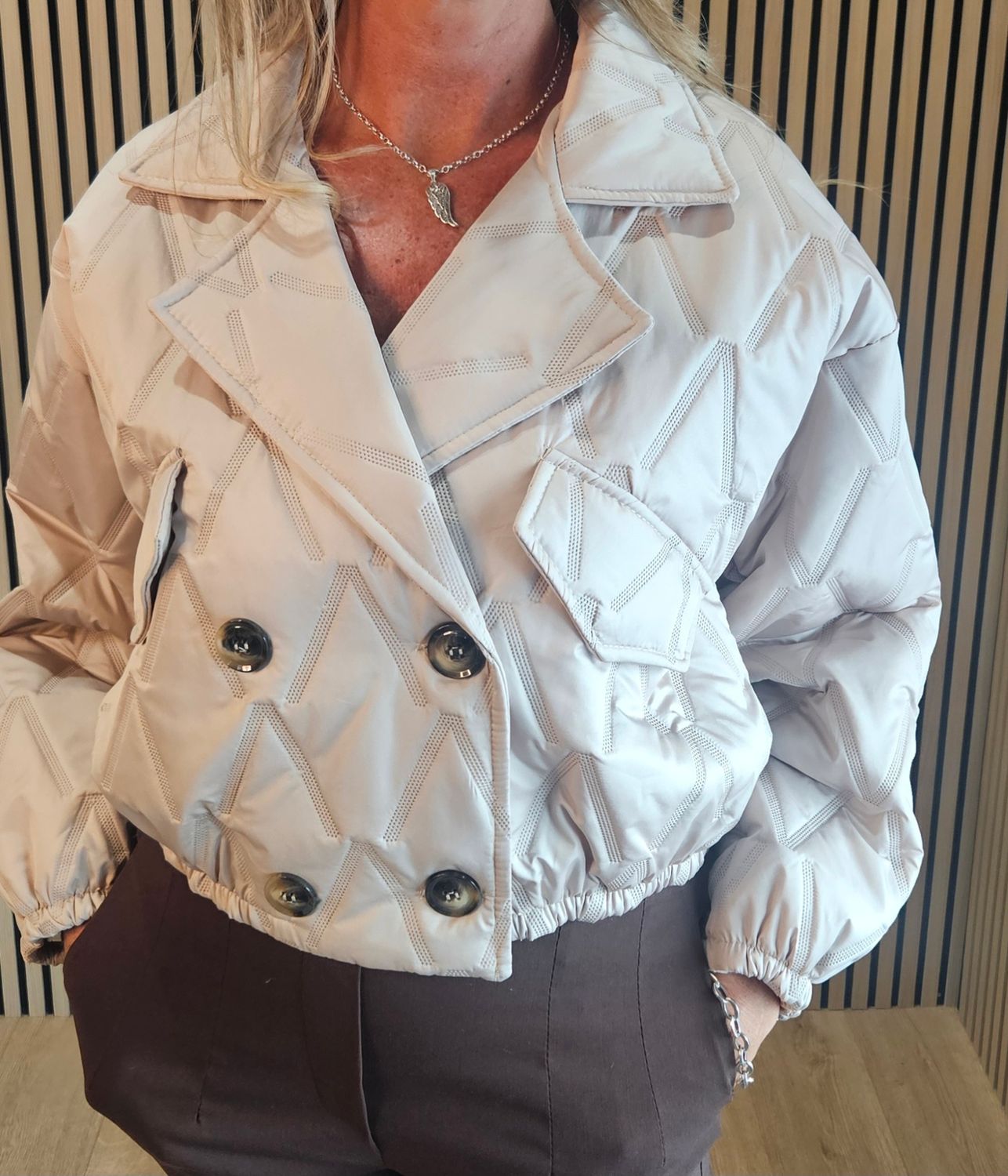 Cropped Double-Breasted Jacket