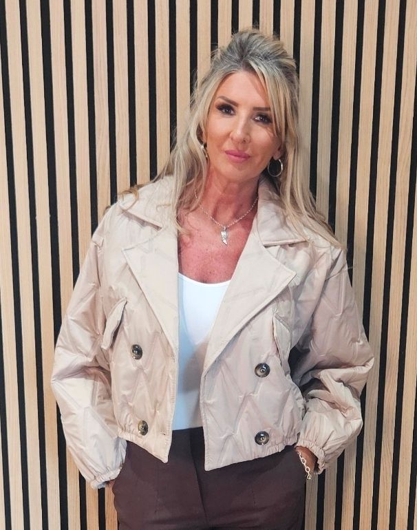 Cropped Double-Breasted Jacket