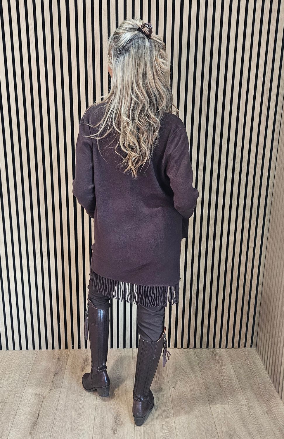 Longline Fringed Cardigan