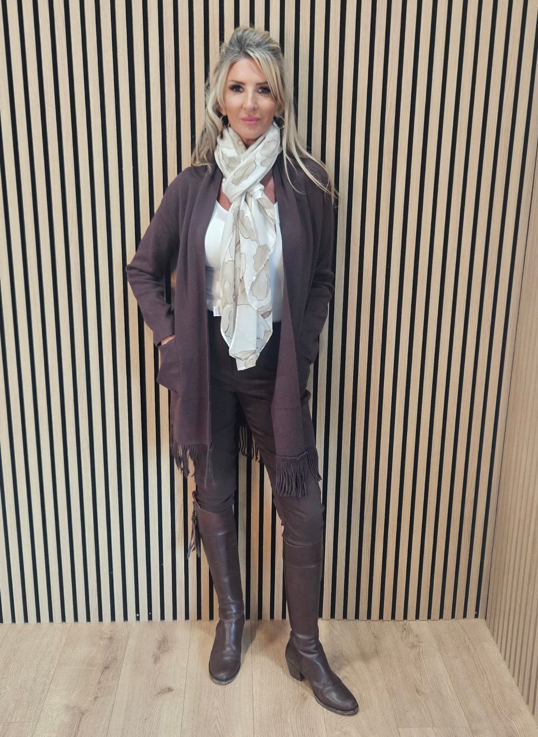 Longline Fringed Cardigan
