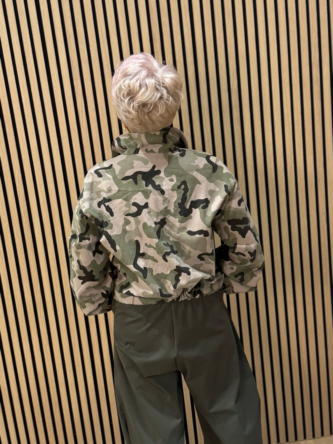 Camouflage Cotton Utility Jacket - Light Khaki