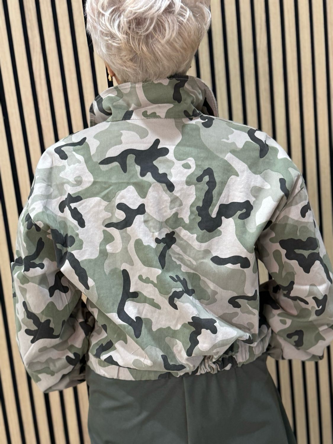 Camouflage Cotton Utility Jacket - Light Khaki