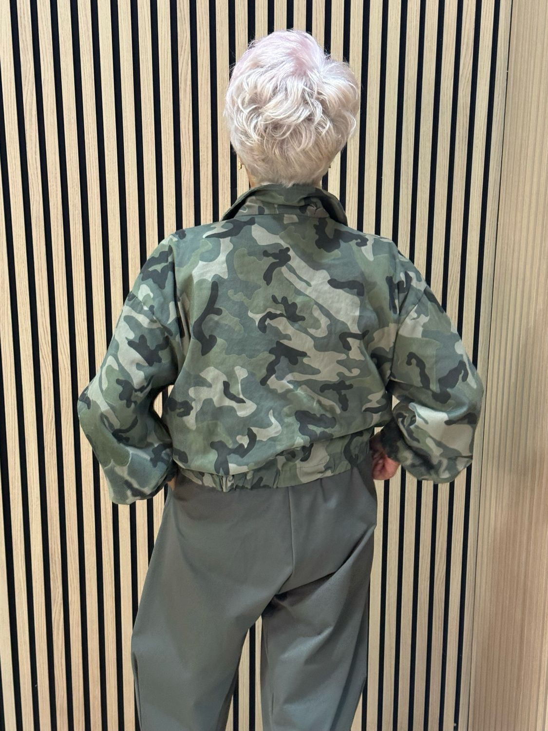 Camouflage Cotton Utility Jacket - Dark Khaki