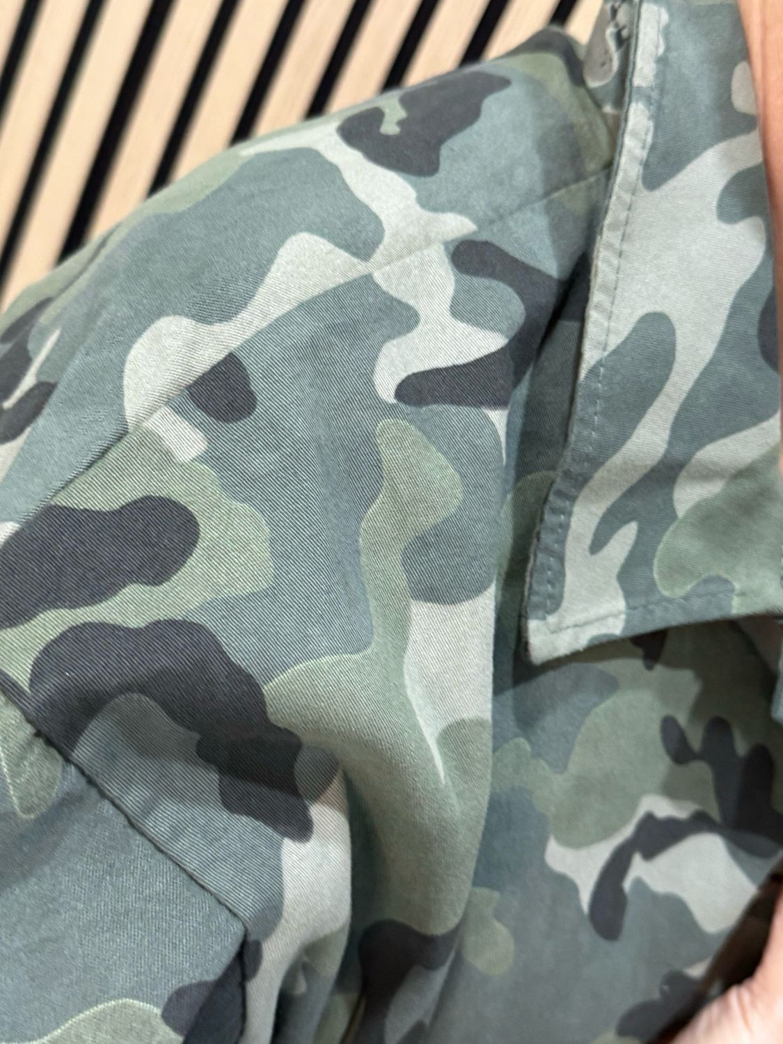 Camouflage Cotton Utility Jacket - Dark Khaki