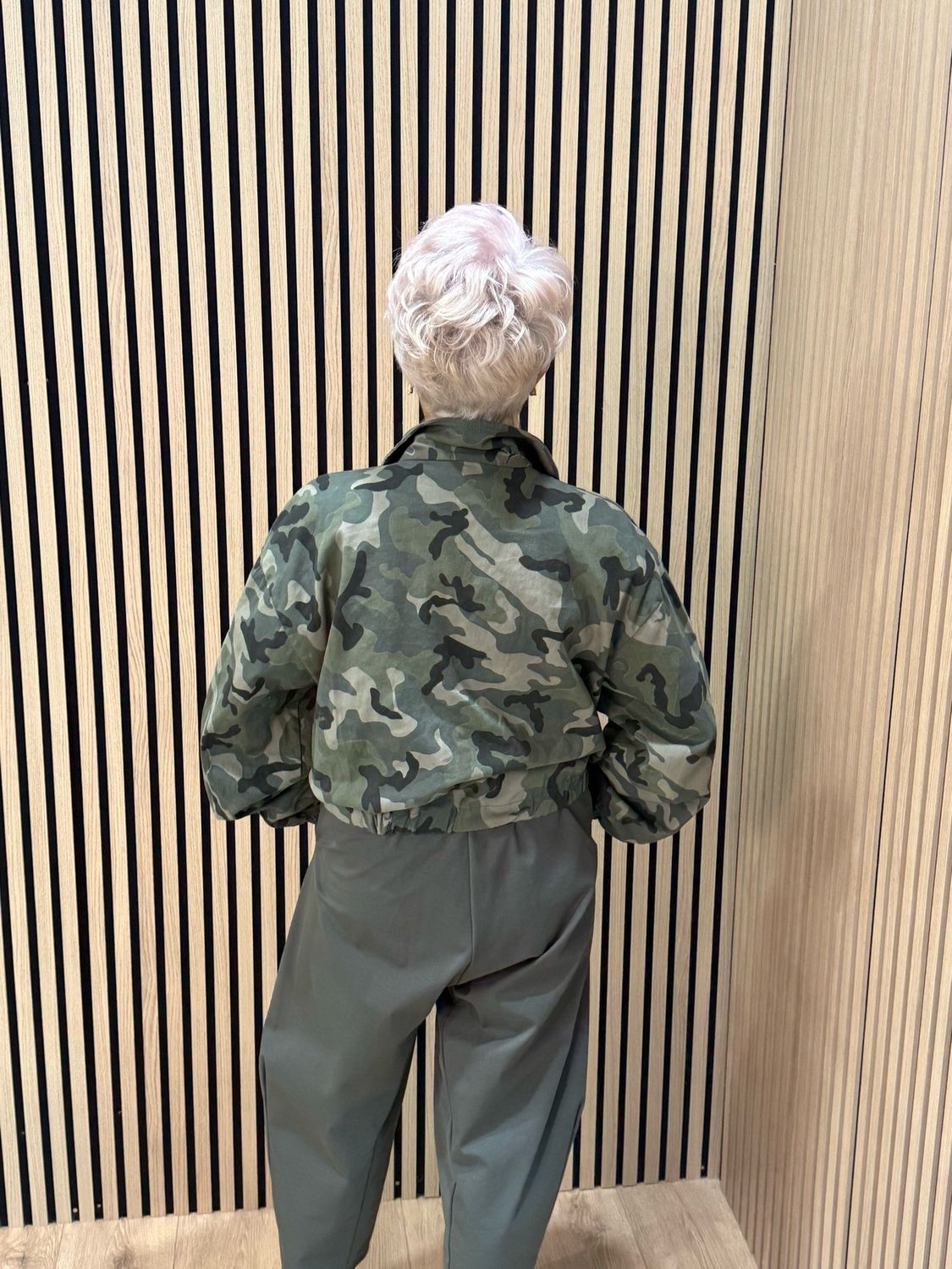Camouflage Cotton Utility Jacket - Dark Khaki