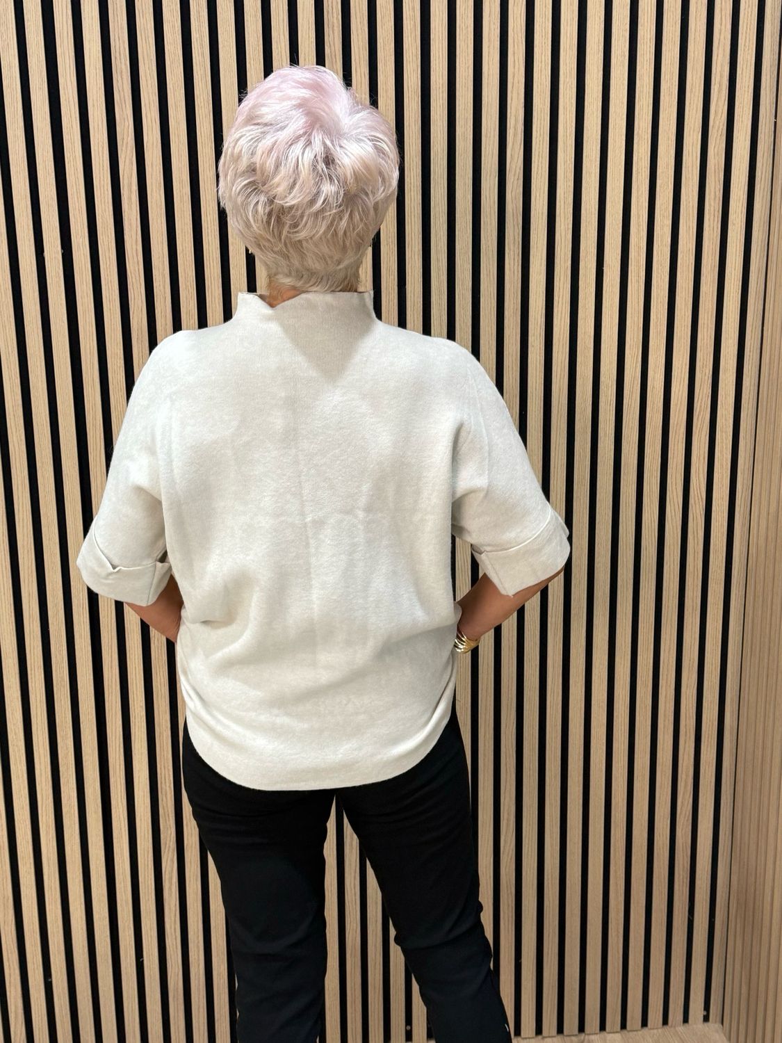 Floral Diamanté Soft Knit Jumper - Cream