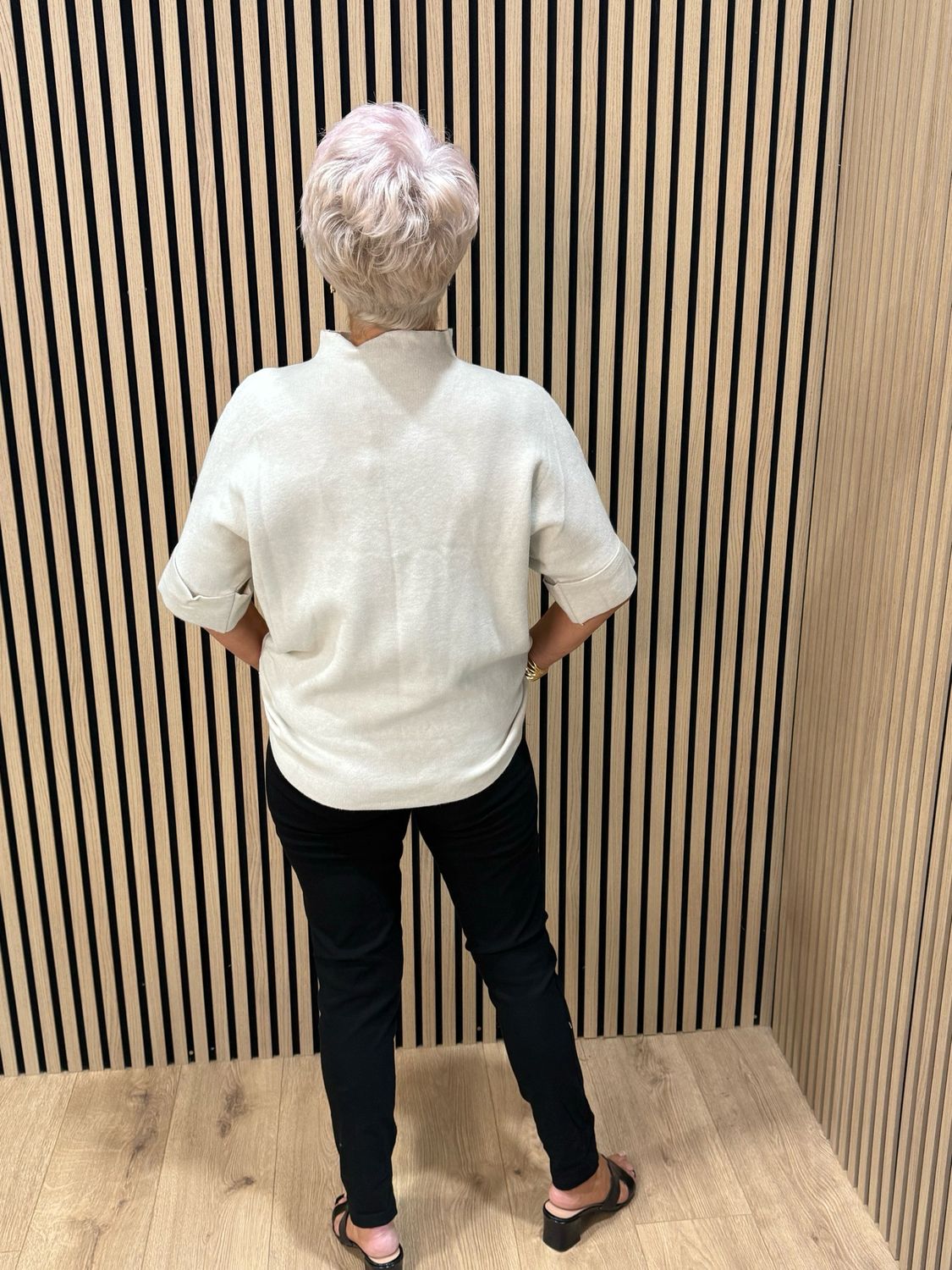 Floral Diamanté Soft Knit Jumper - Cream