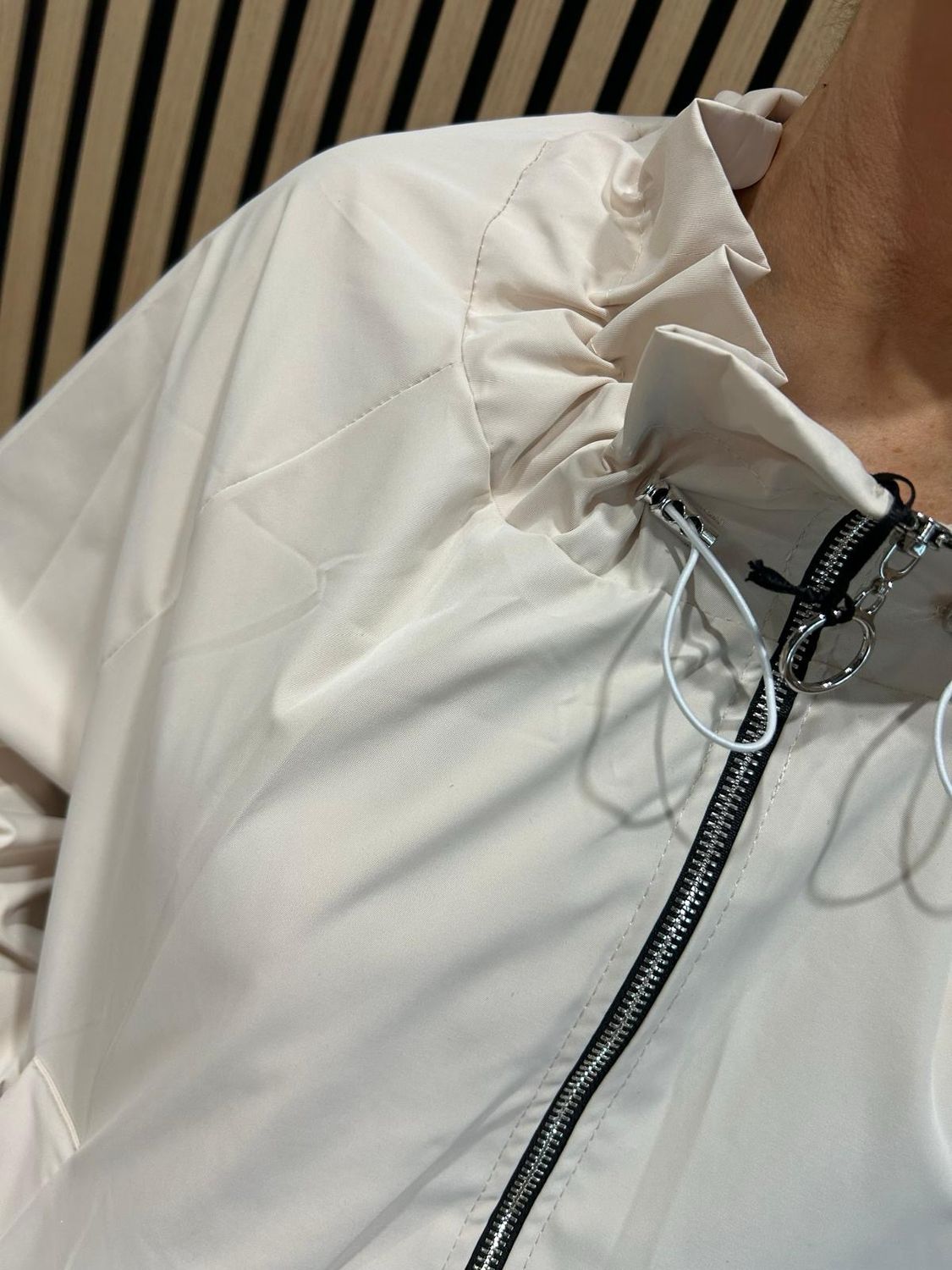 Lightweight Zip Up Jacket - Cream