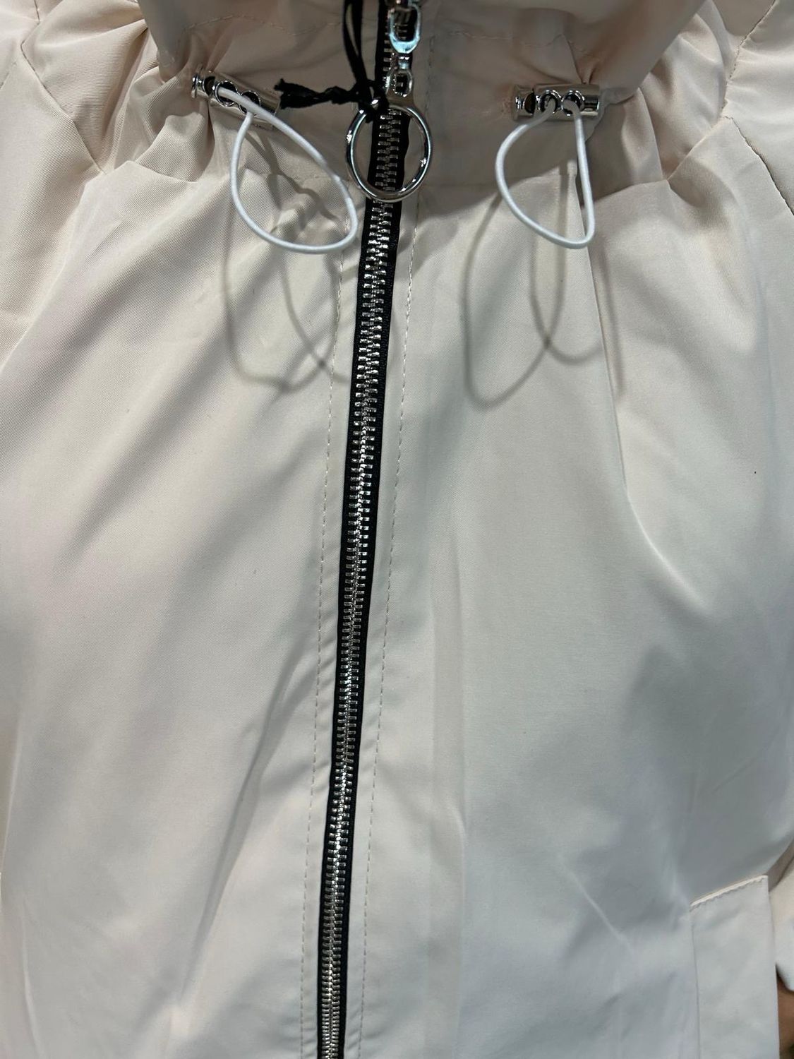 Lightweight Zip Up Jacket - Cream