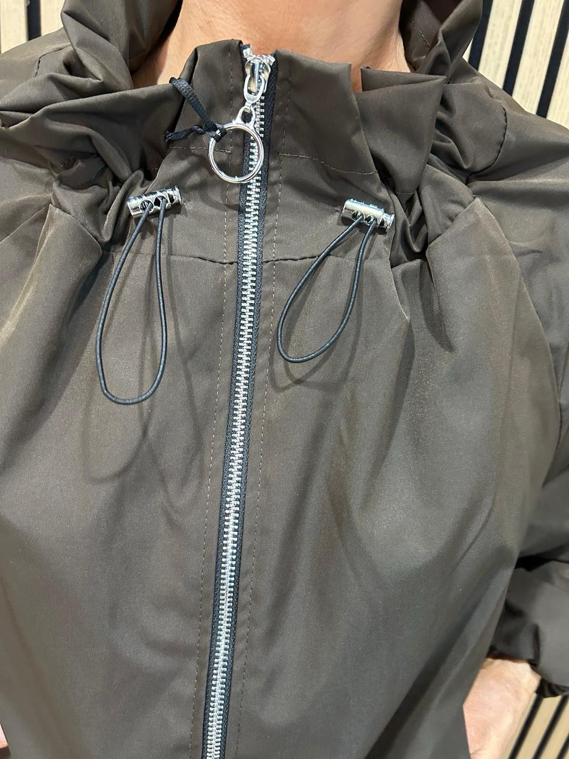 Lightweight Zip Up Jacket - Chocolate