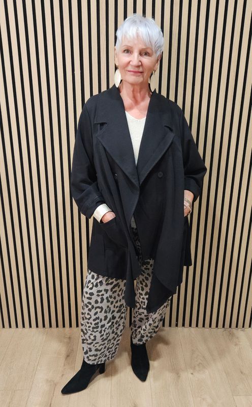 Relaxed Longline Jacket - Black
