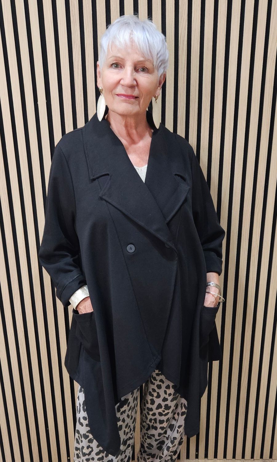 Relaxed Longline Jacket - Black