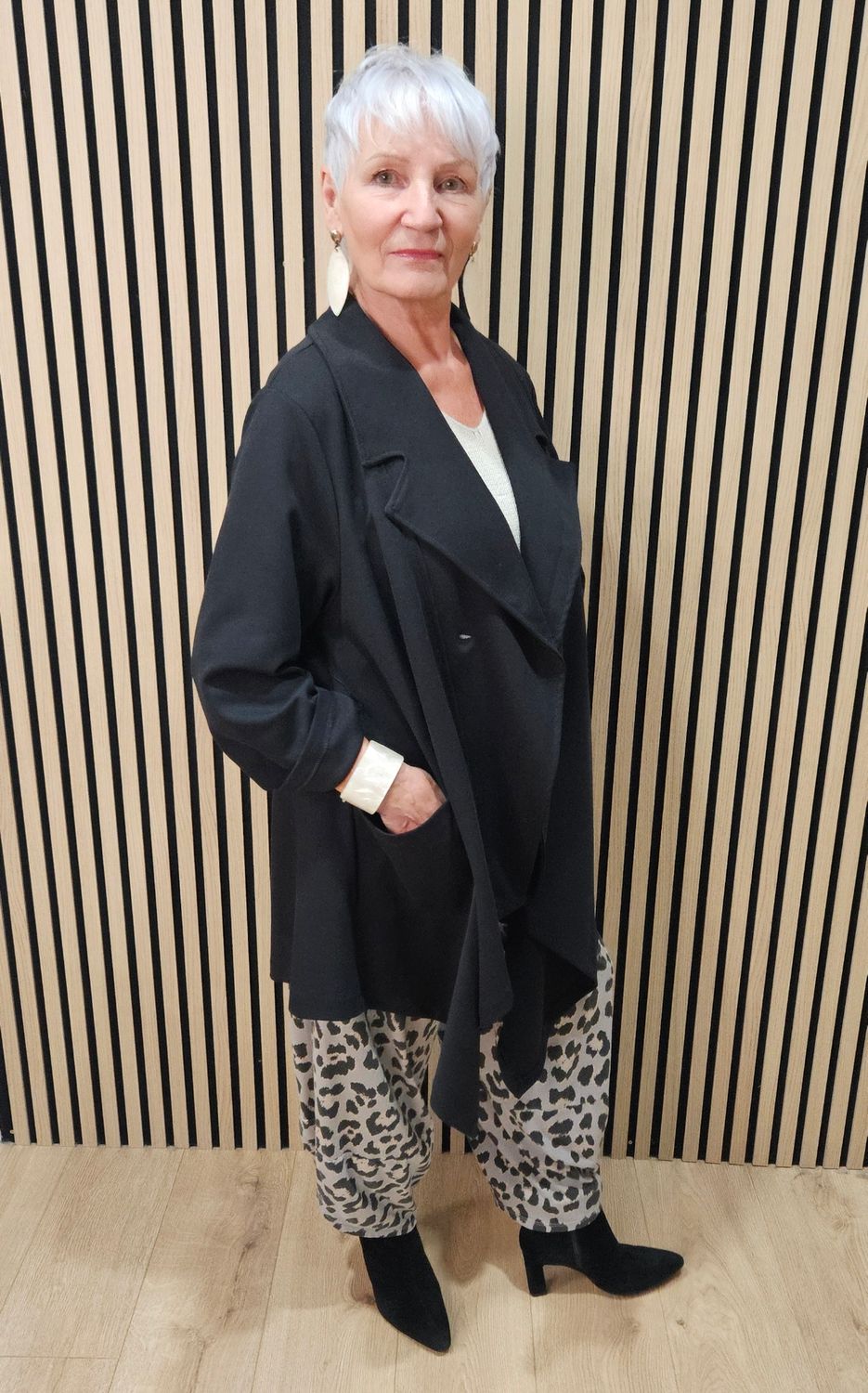Relaxed Longline Jacket - Black