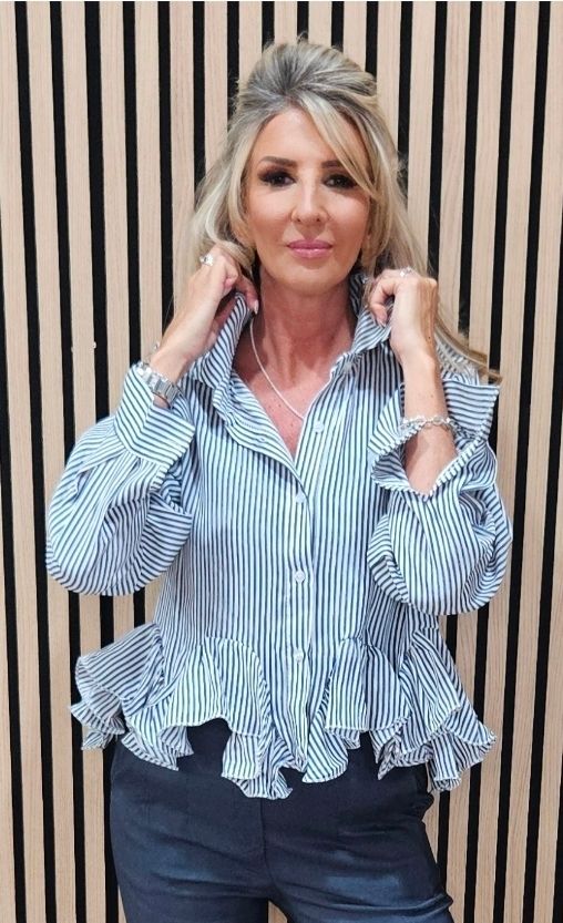 Elegant Frill Bottom Blouse