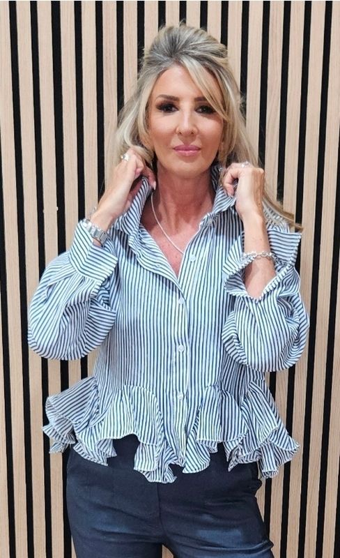 Elegant Frill Bottom Blouse