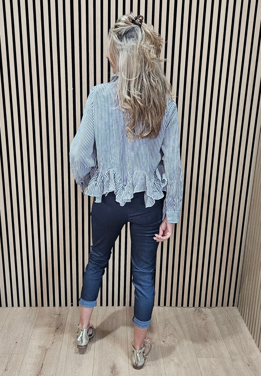 Elegant Frill Bottom Blouse