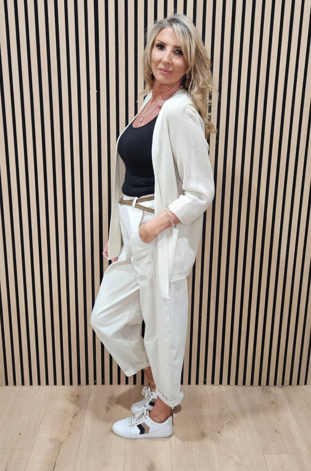 Soft-Knit Cardigan – Stone