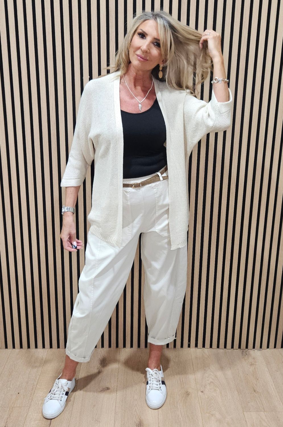 Soft-Knit Cardigan – Stone
