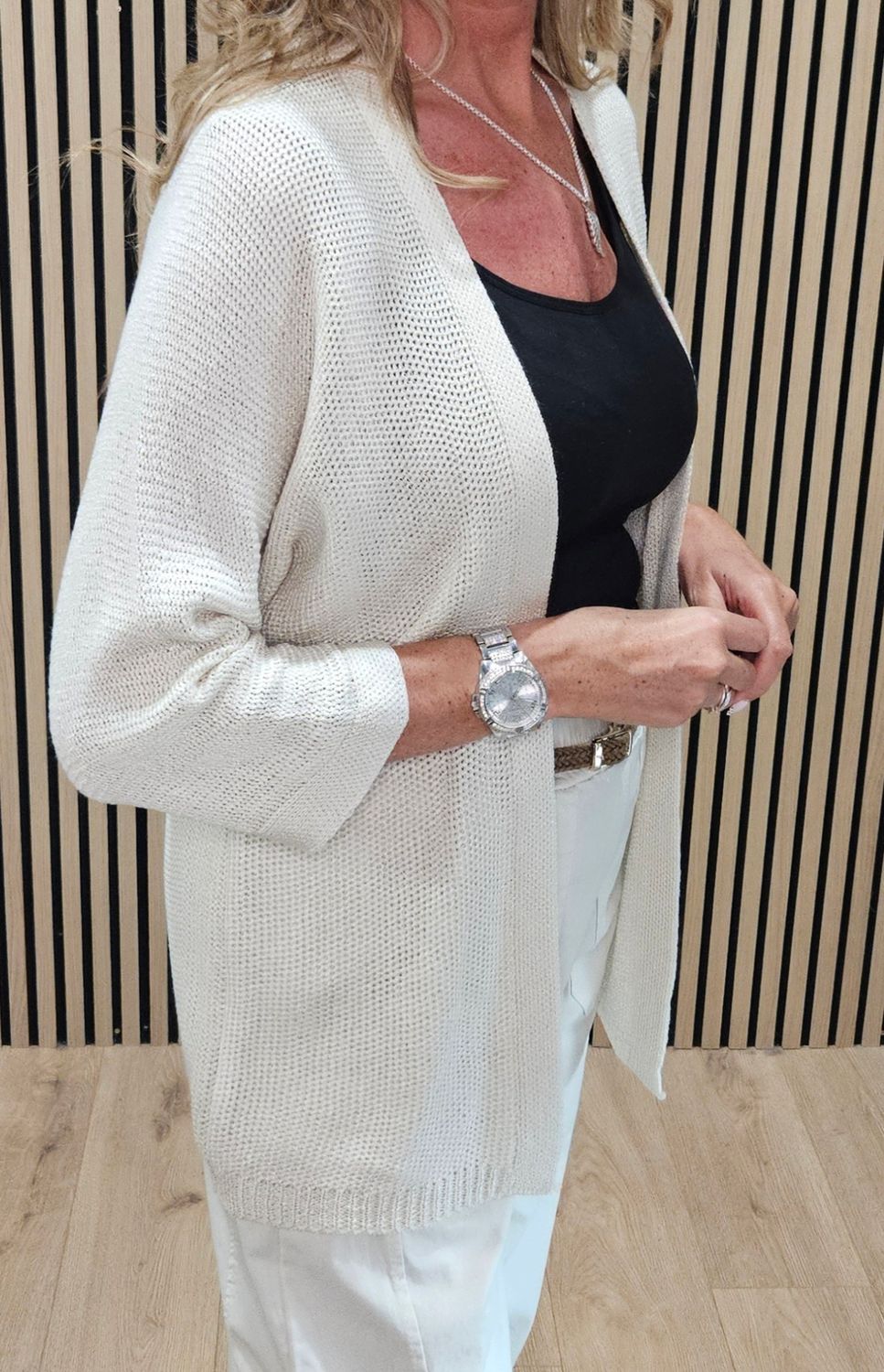 Soft-Knit Cardigan – Stone