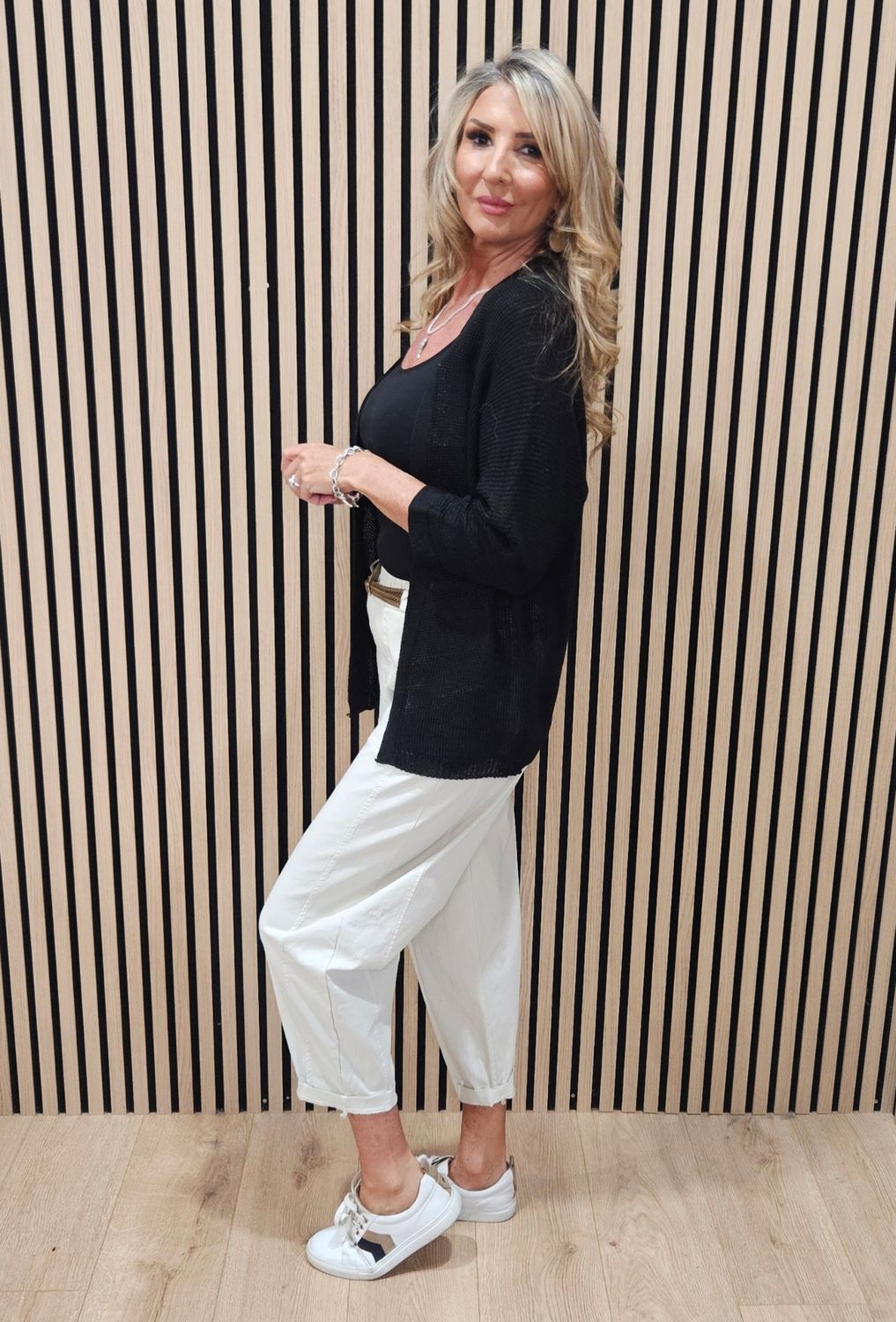 Soft-Knit Cardigan – Black