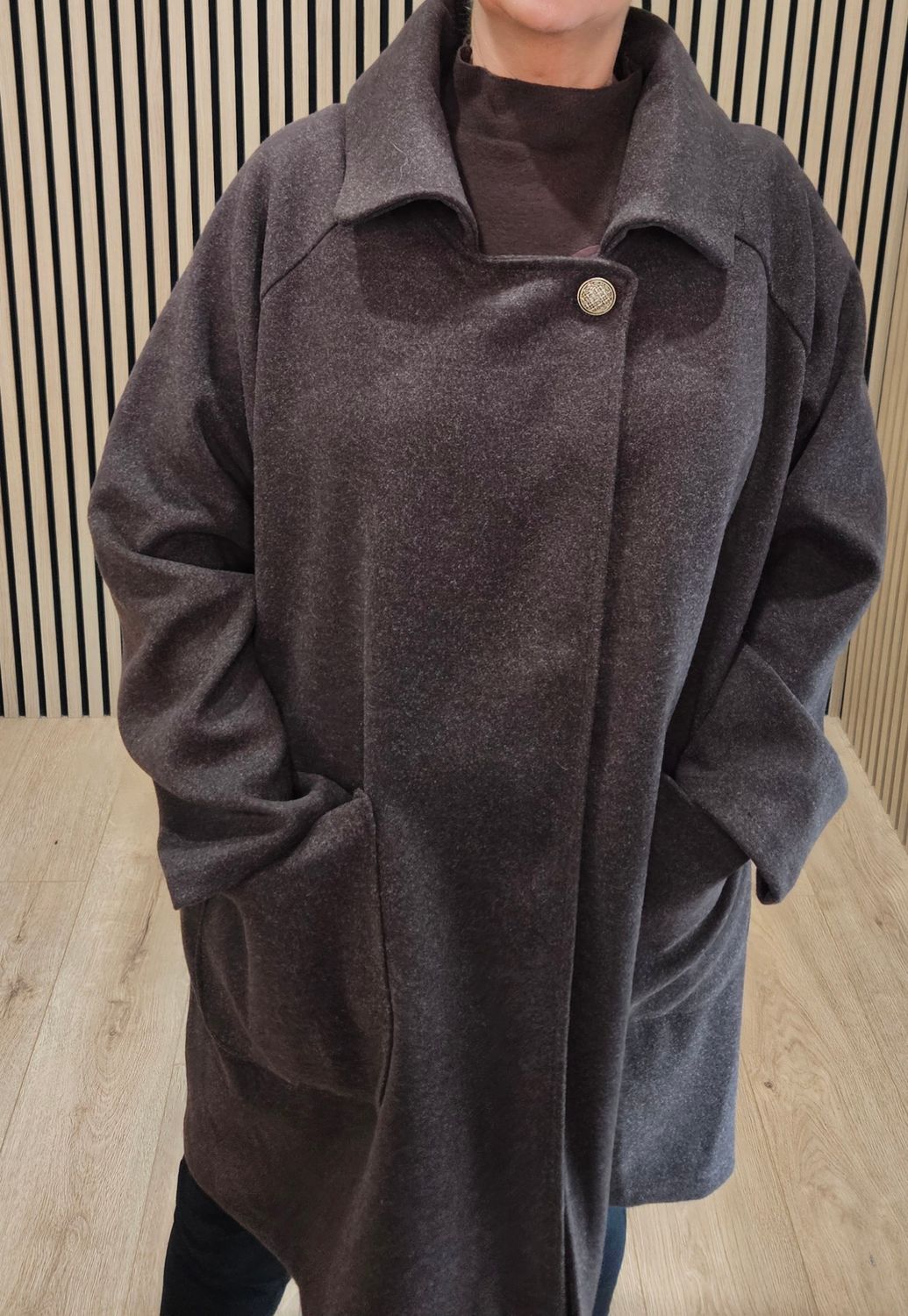 Soft-Stretch Coat – Chocolate
