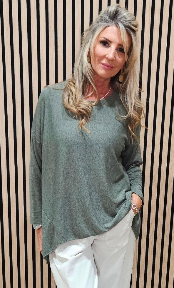 Soft-Stretch Top – Khaki