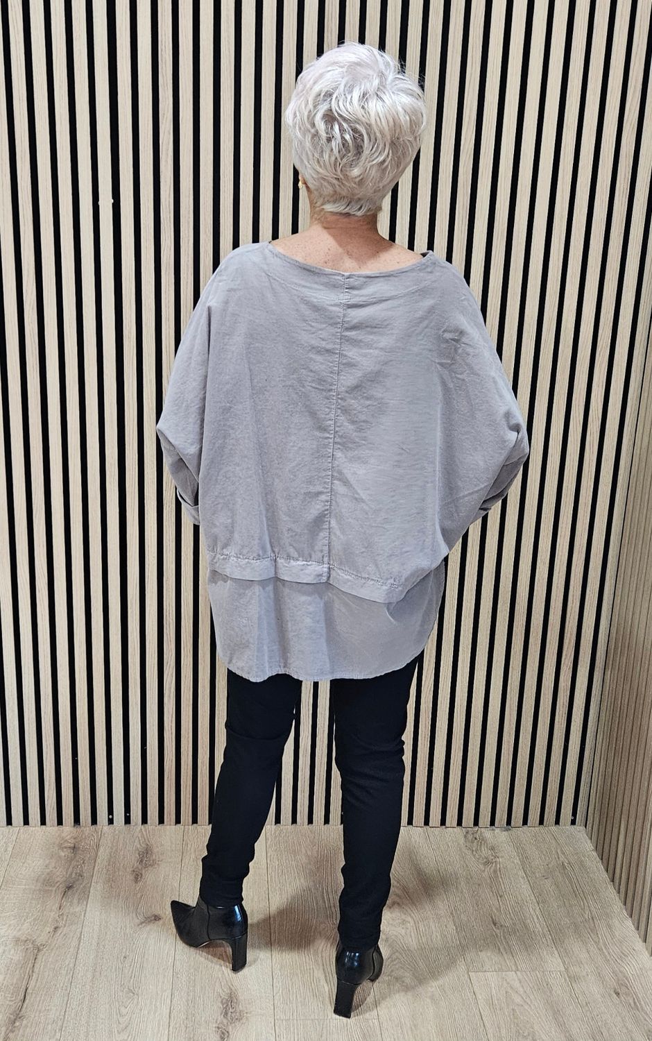Needlecord Cotton Top – Taupe