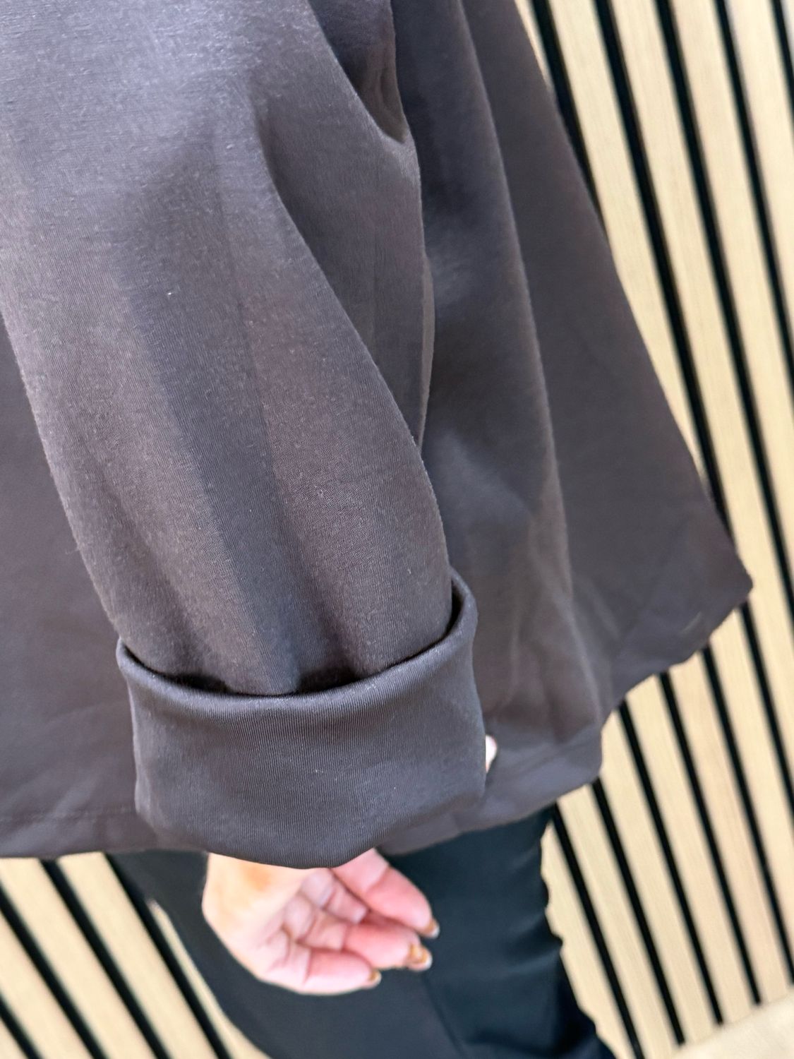 Embossed Detail Oversized Hoodie - Chocolate