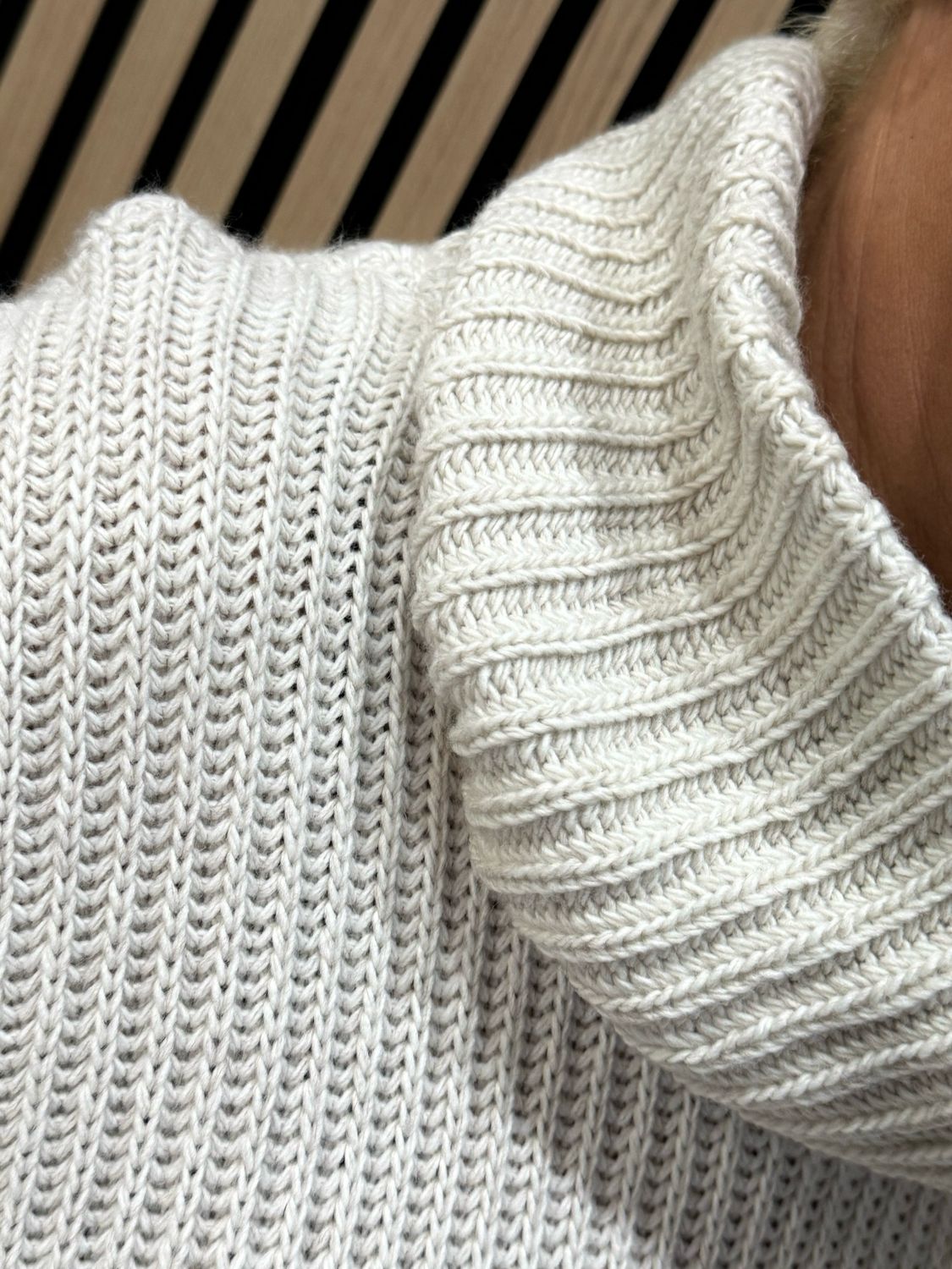 Chunky Cowl Neck Jumper - Cream