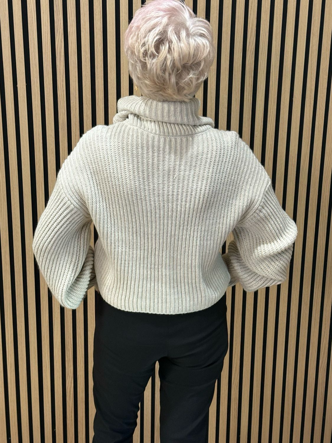 Chunky Cowl Neck Jumper - Cream