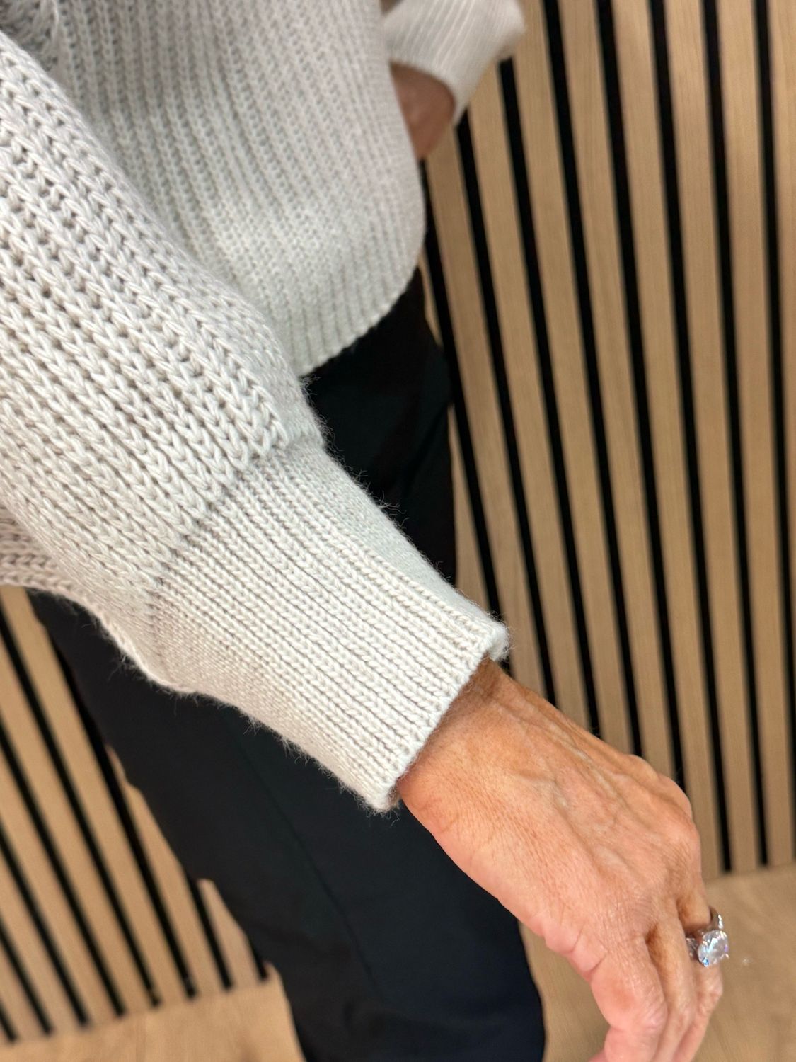 Chunky Cowl Neck Jumper - Cream