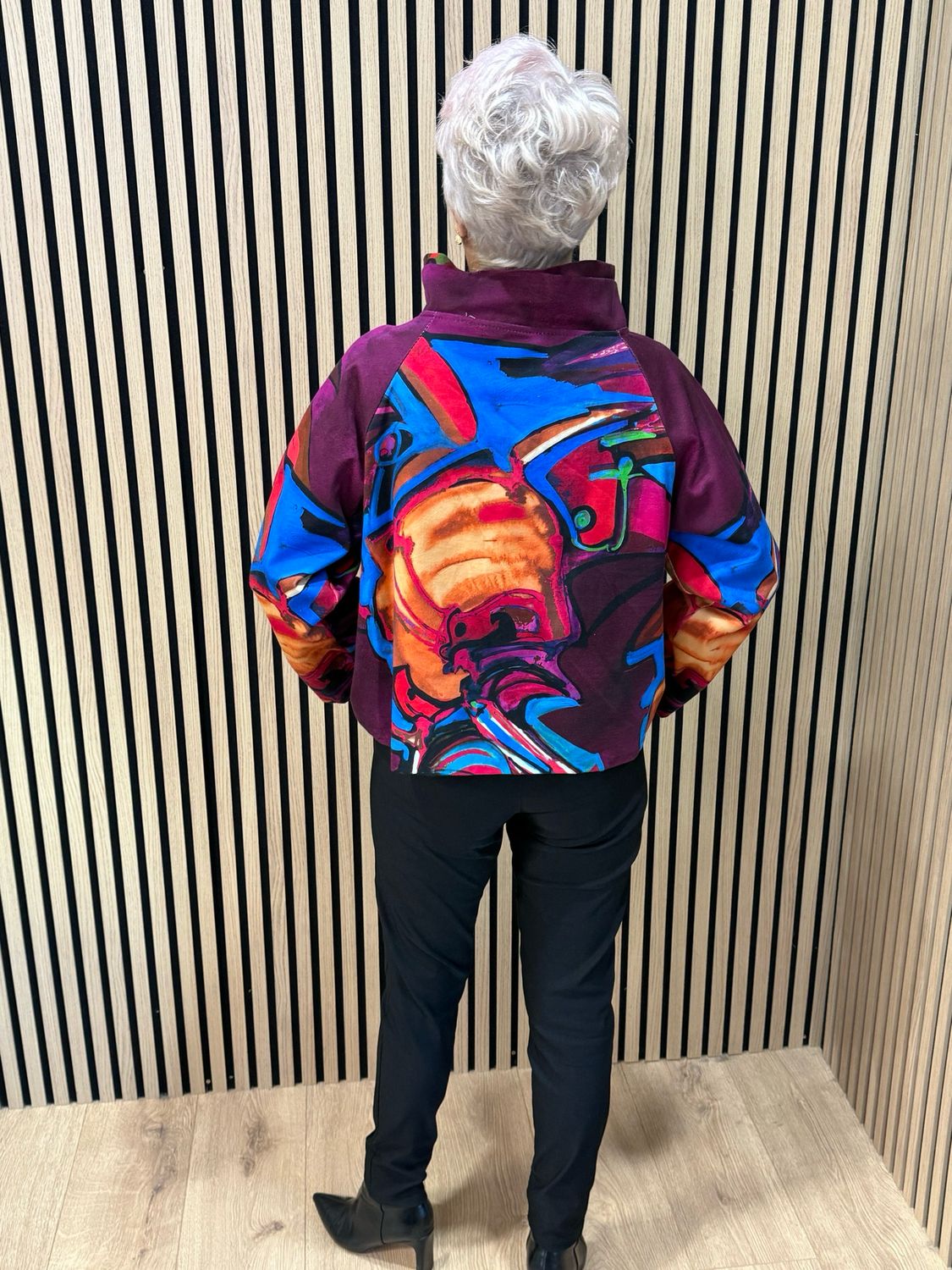 Abstract Print Statement Jacket - Multi