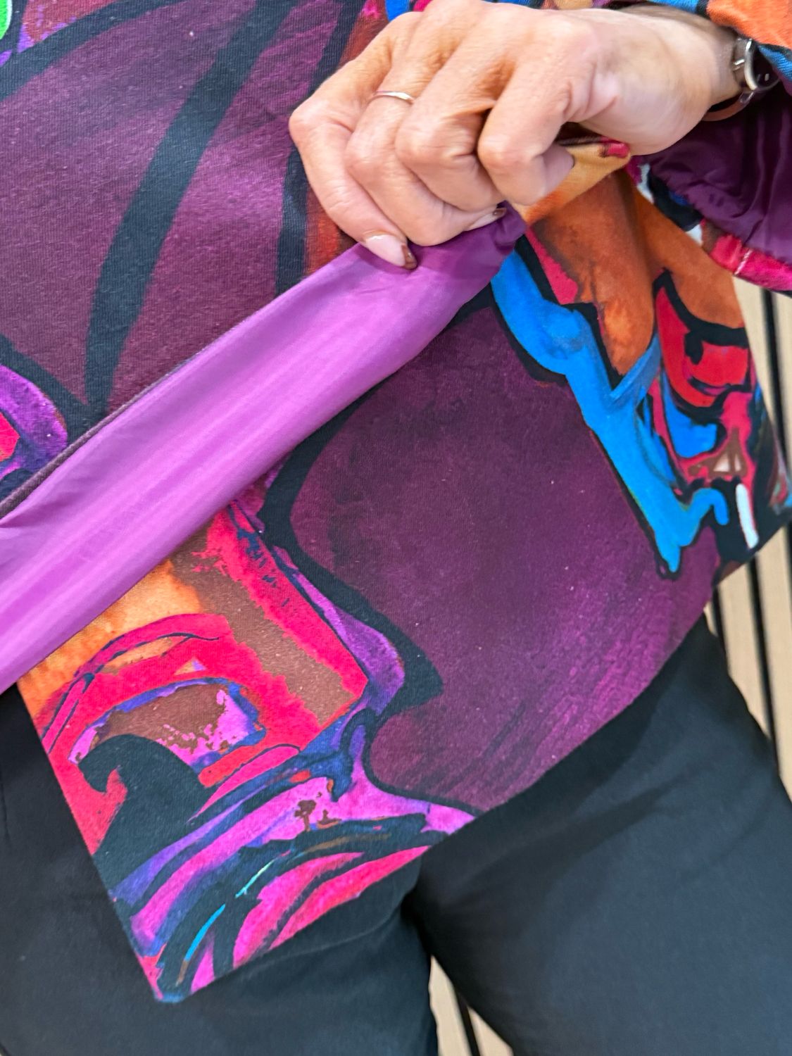 Abstract Print Statement Jacket - Multi