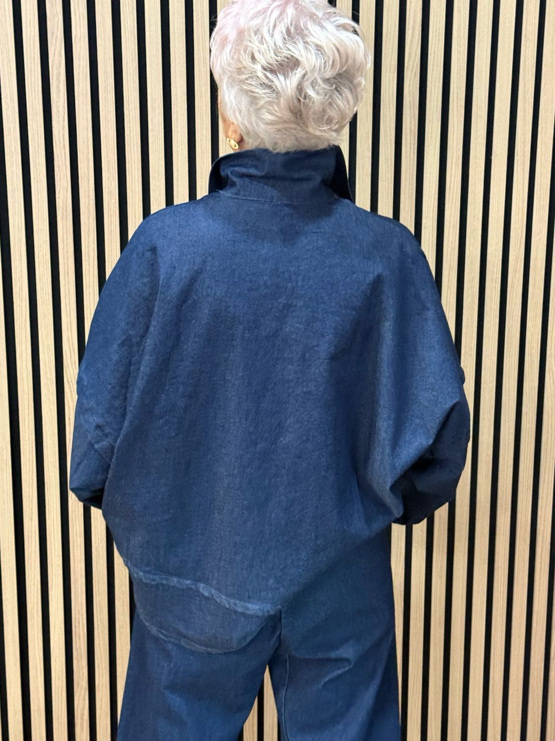 Two Piece Jacket &amp; Trouser Suit - Denim Blue