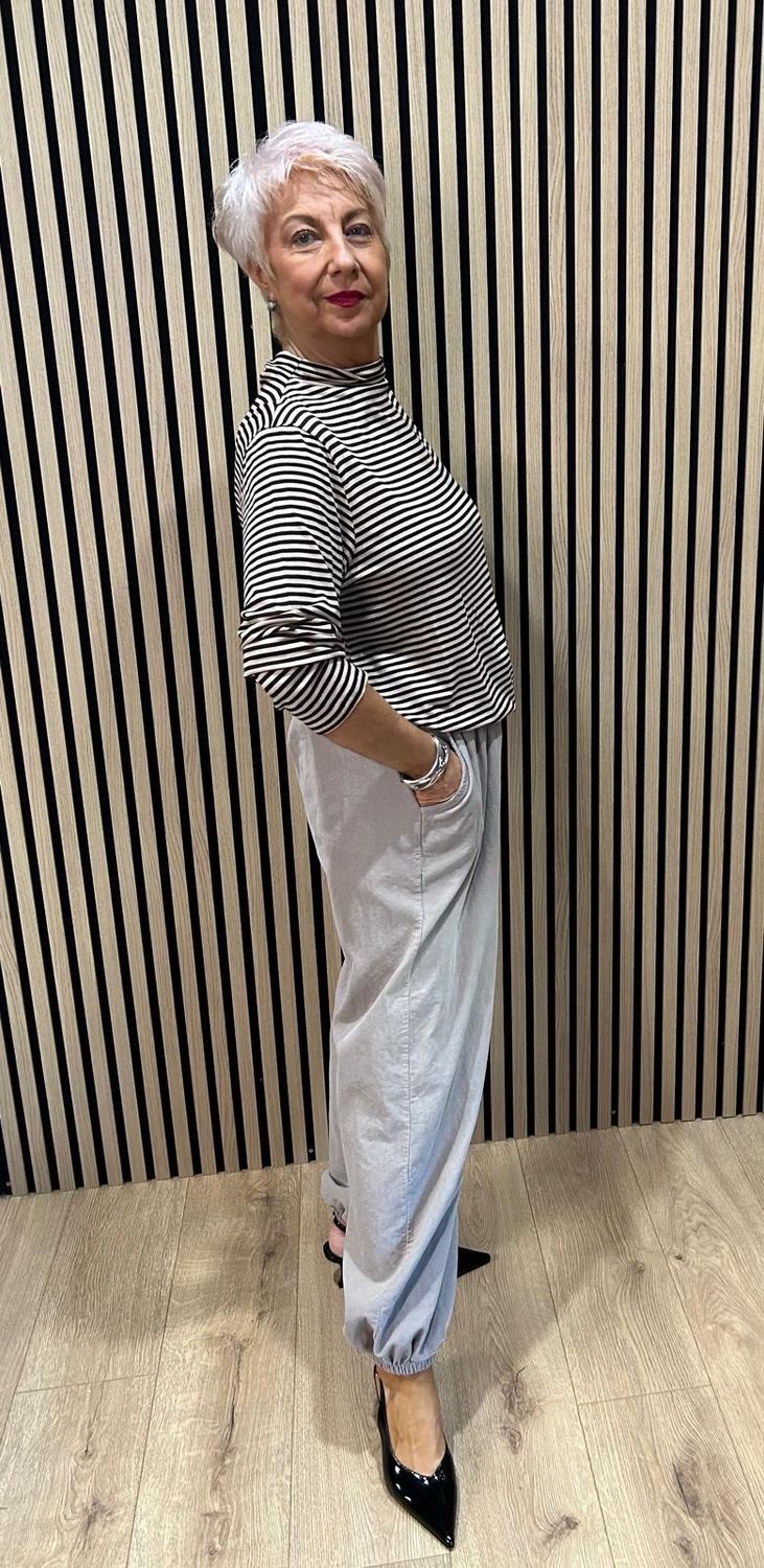 Relaxed Cotton Cord Trousers - Stone