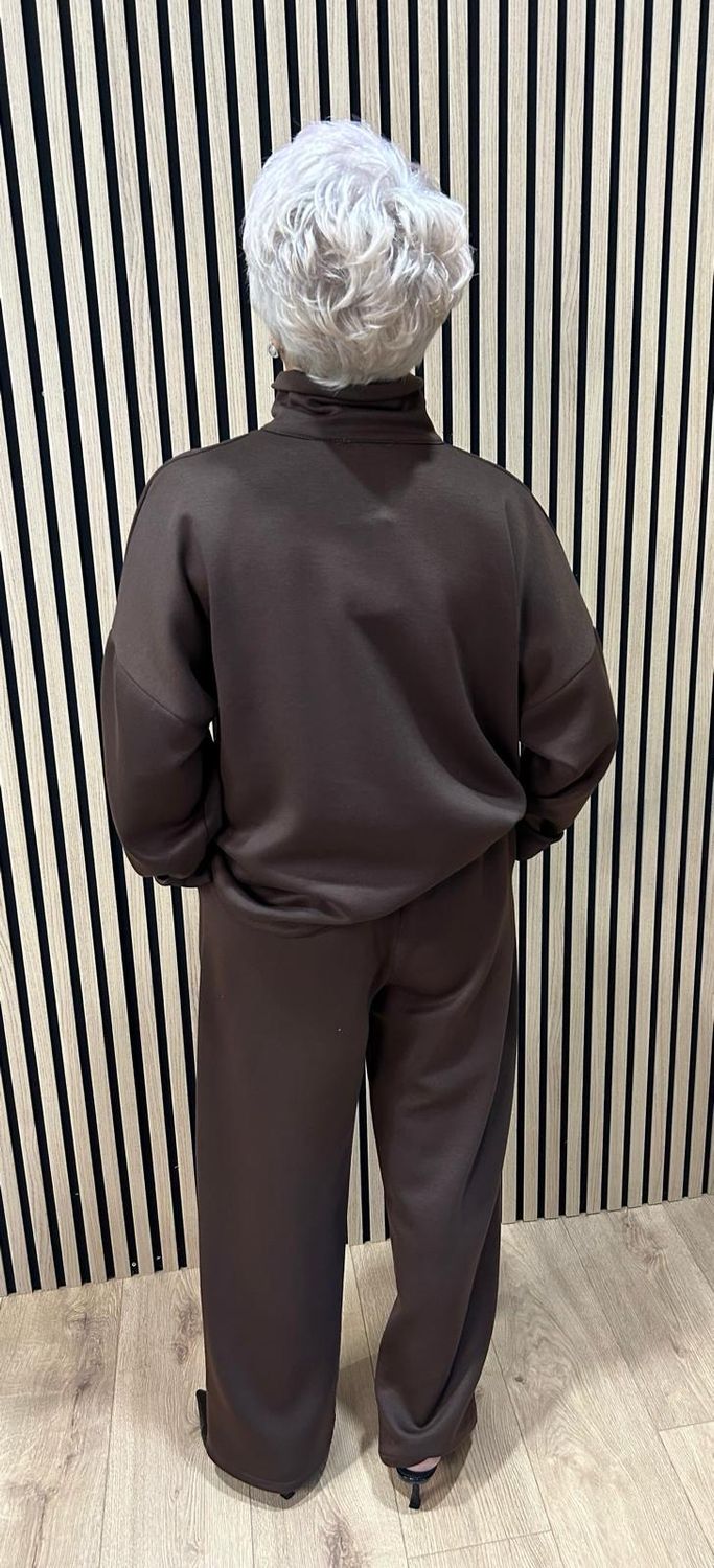Sport Stripe Co-Ord Set - Chocolate