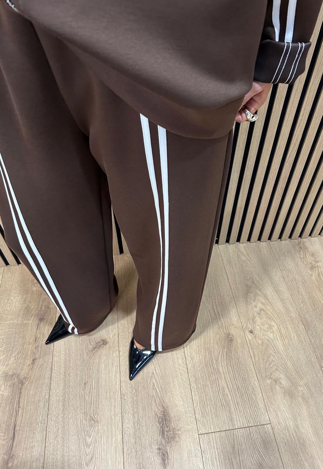 Sport Stripe Co-Ord Set - Chocolate