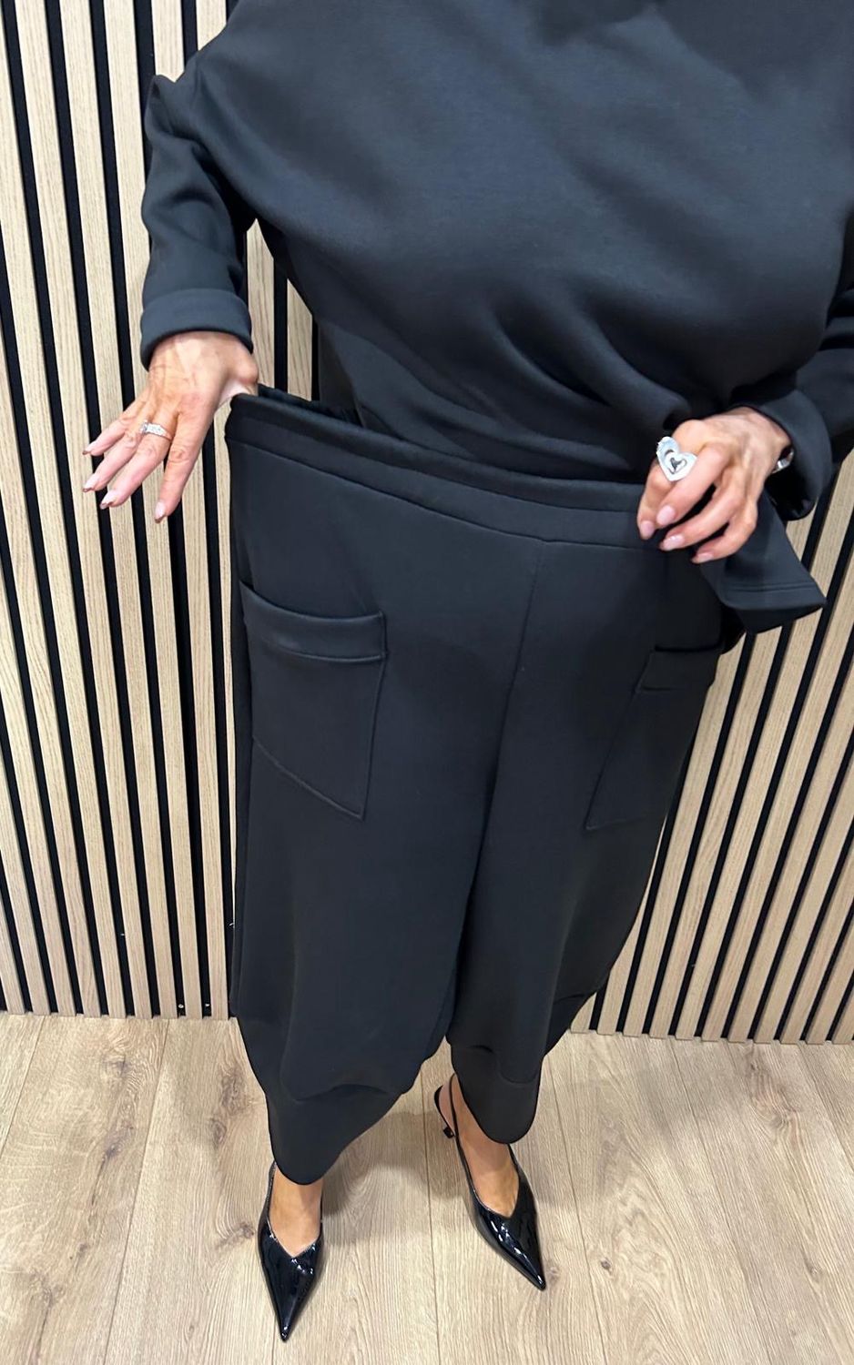 Relaxed Two Piece Co-Ord Set - Black