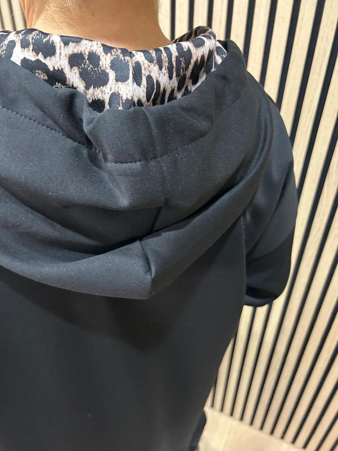 Longline - Zip Up Hooded Jacket - Black