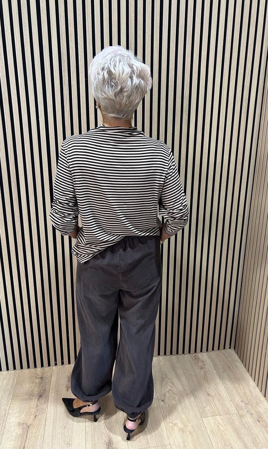 Relaxed Cotton Cord Trousers - Chocolate