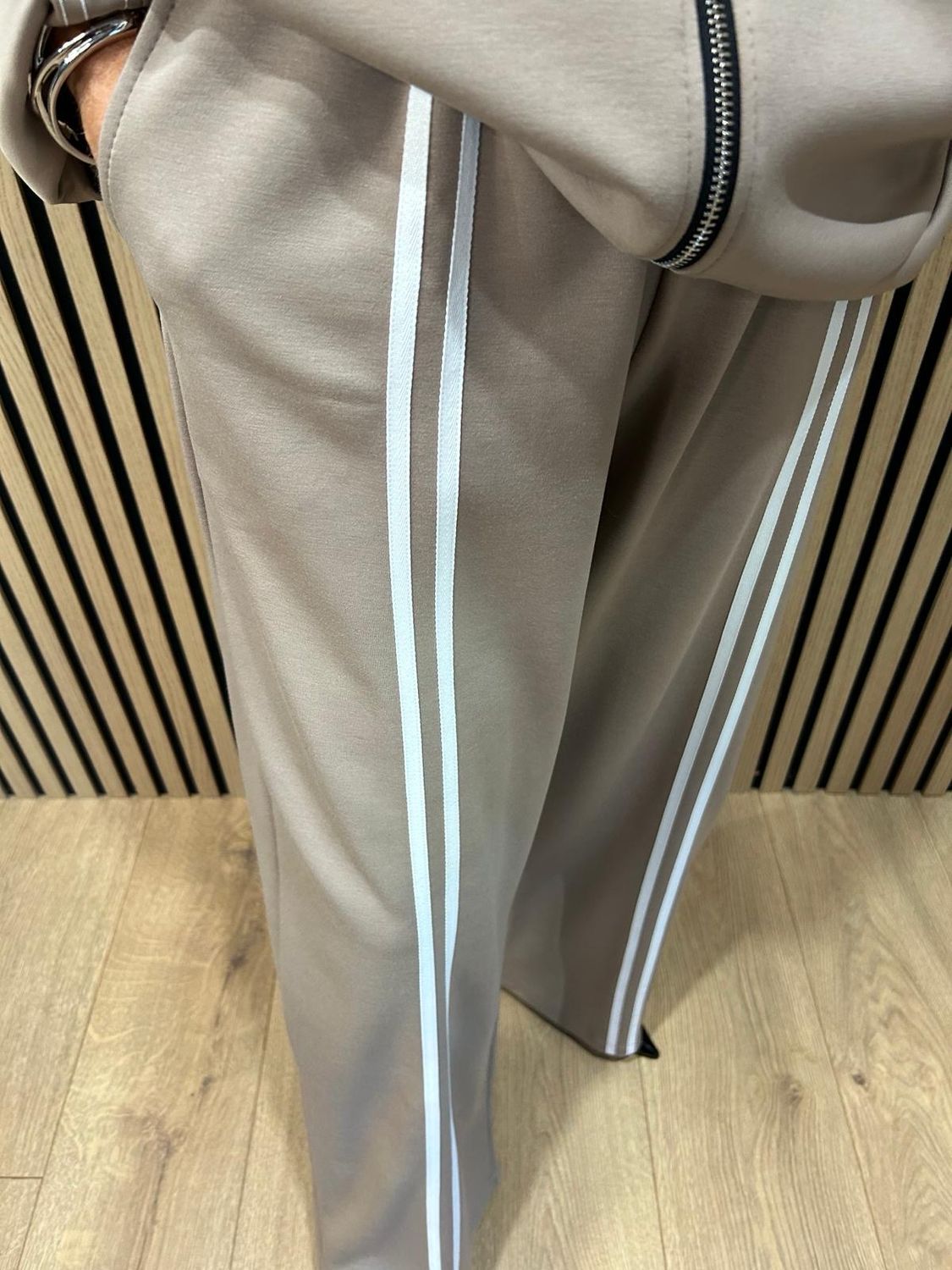 Sport Stripe Co-Ord Set - Oatmeal