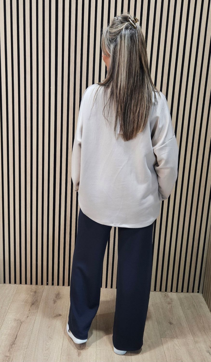 Embossed Brooklyn Jumper - Beige