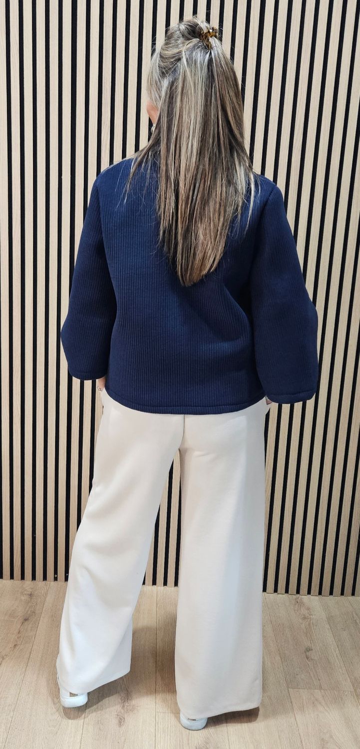 Corduroy Tailored Jacket - Navy
